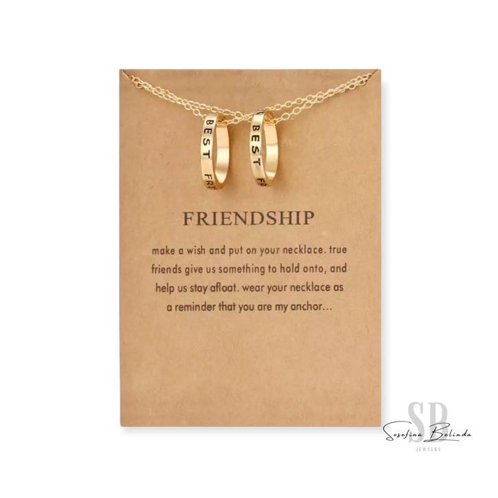 Golden Ring Friendship Necklace Set