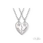 Diamond Daisy Best Friends Necklace Set