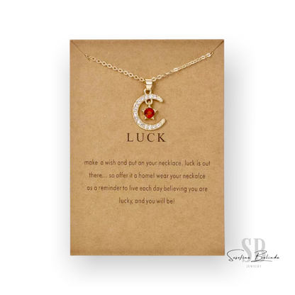 Lucky Charm Birthstone Necklace
