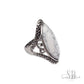 Vintage Bohemian White and Silver Statement Ring